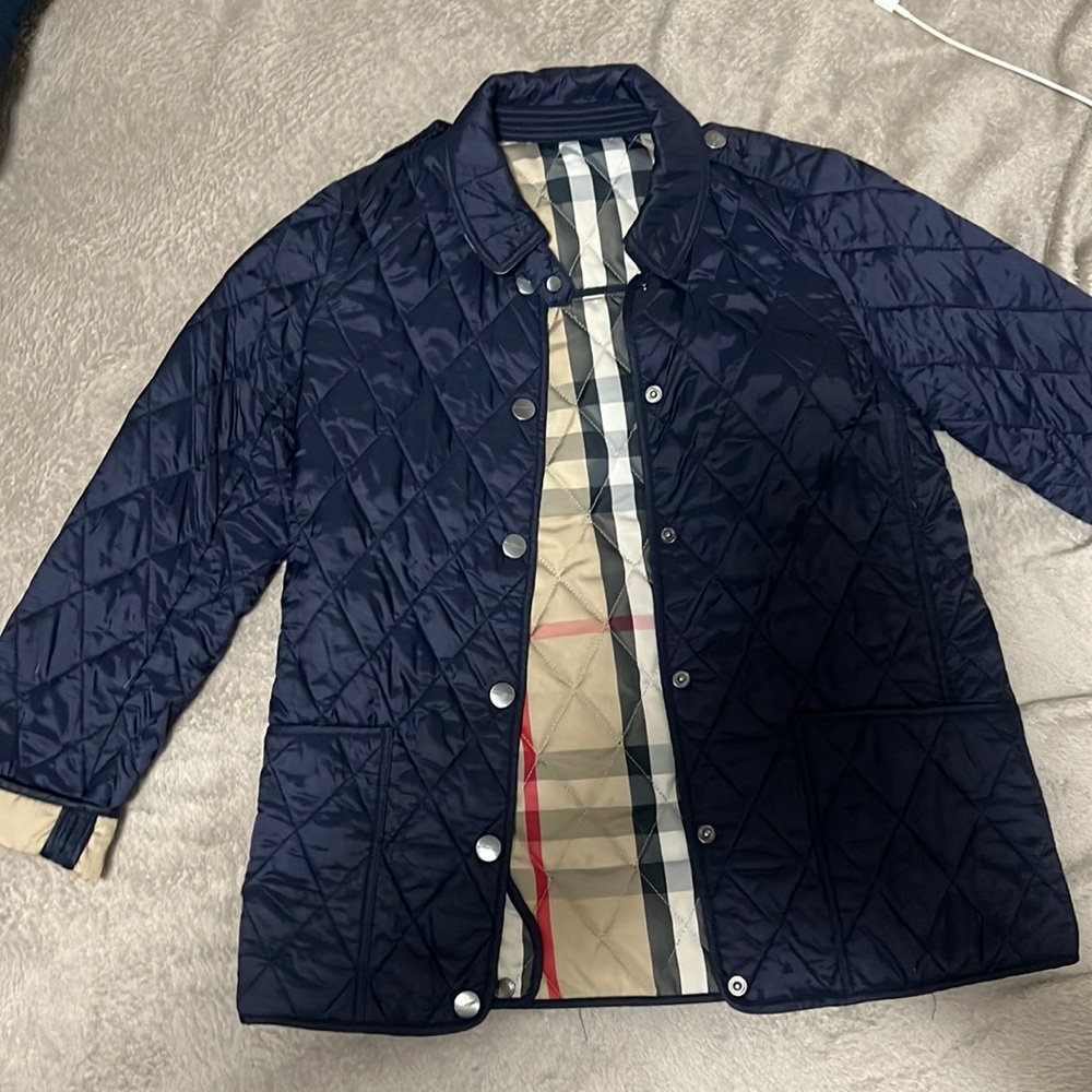 Girls Burberry lightweight coat.